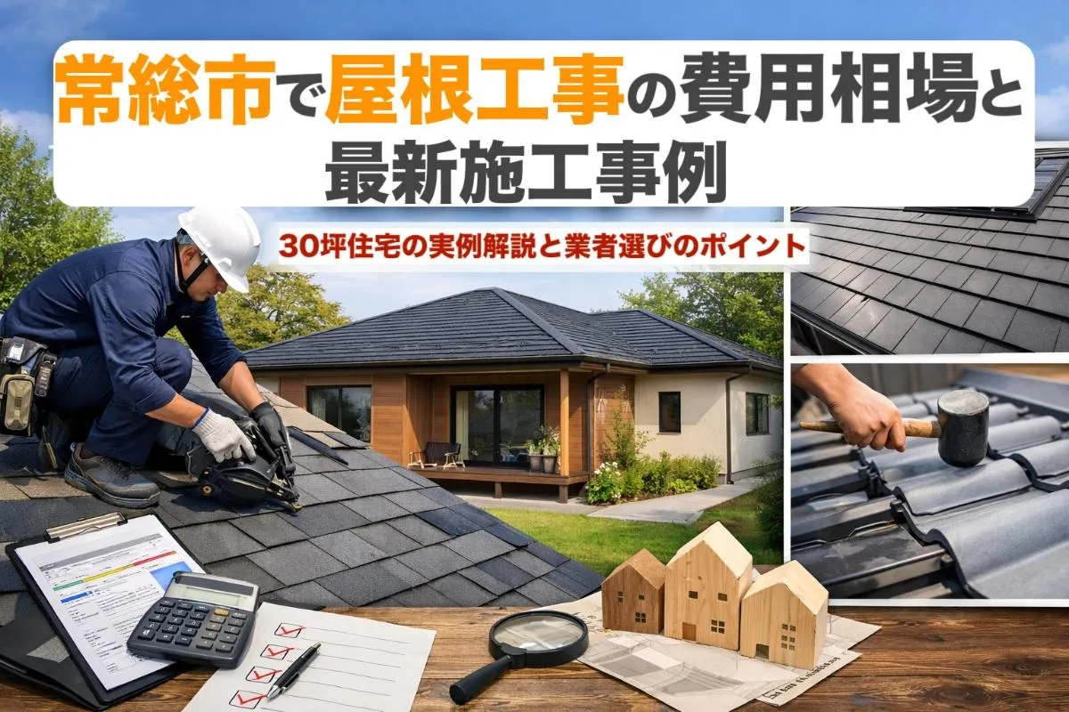 常総市で屋根工事の費用相場と最新施工事例｜30坪住宅の実例解説と業者選びのポイント