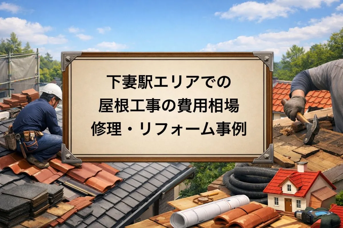 下妻駅エリアでの屋根工事の費用相場|修理・リフォーム事例