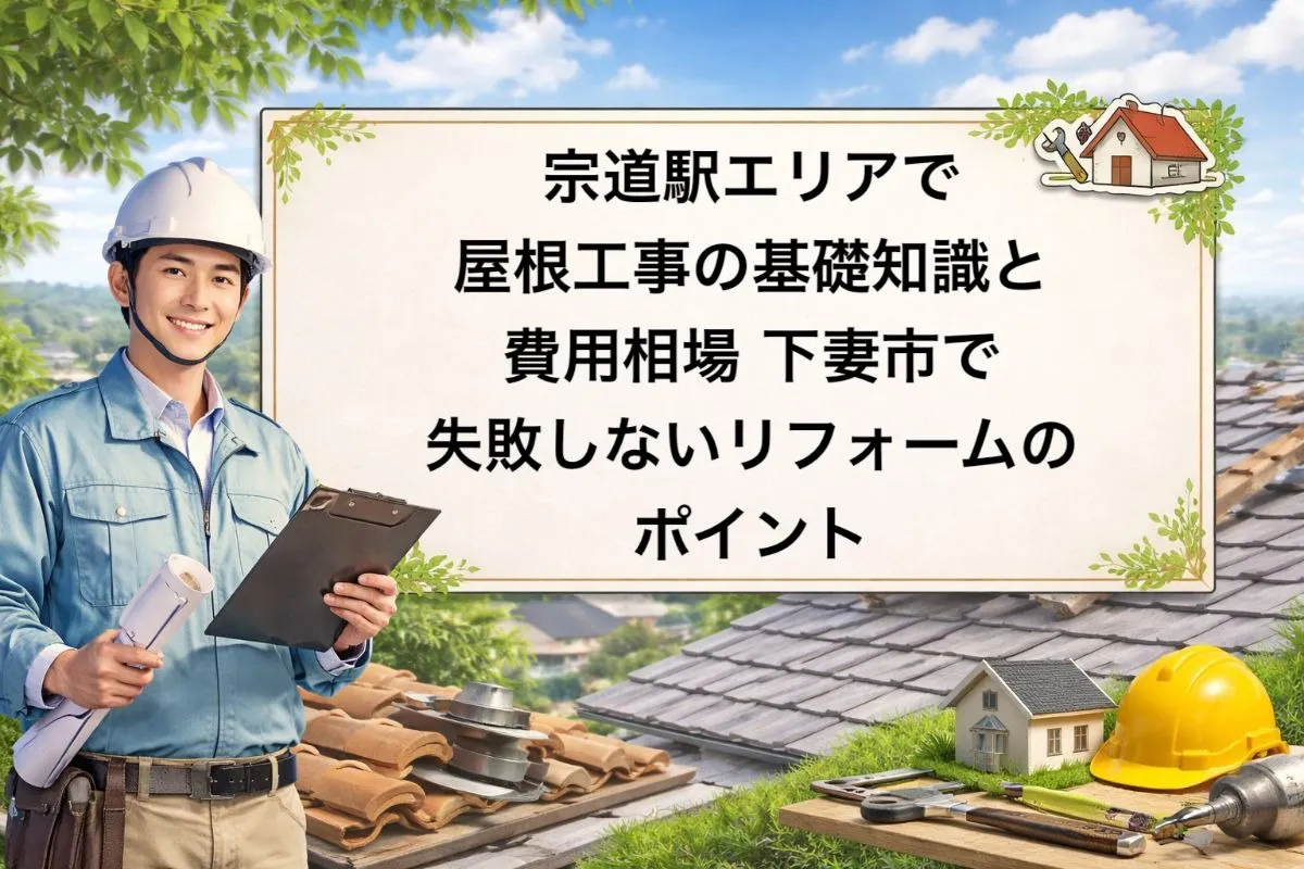 宗道駅エリアで屋根工事の基礎知識と費用相場|下妻市で失敗しないリフォームのポイント